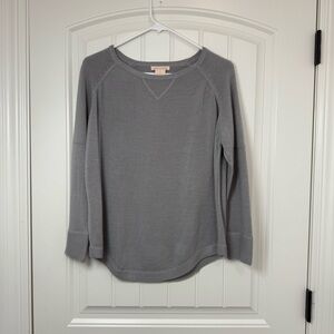 Sweet Romeo Gray Crew Neck Sweater Relaxed Fit